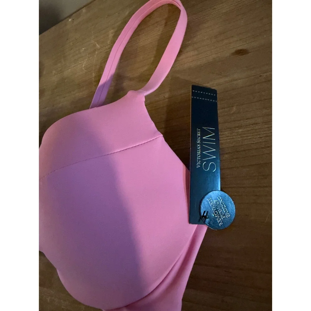Victoria's Secret Swim Pink Removable Push-Up Bikini Top 32D NWT 11260114